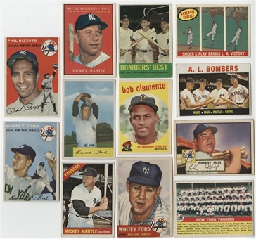 1952-1969 Topps Collection (119) Including Mantle and Other Hall of Famers